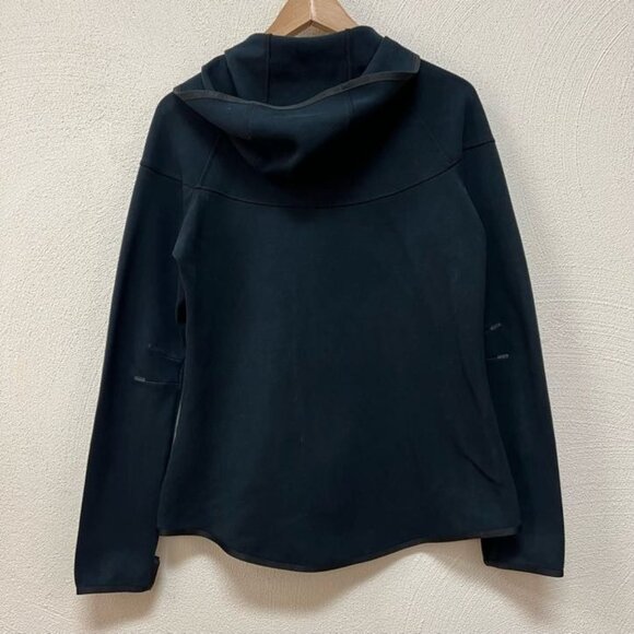 Nike Sportswear Tech Fleece Full Zip Up Black Hoodie Women's Sz L - Picture 4 of 9
